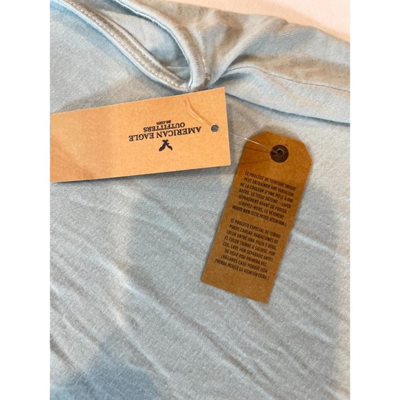 NWT American Eagle Outfitter Women Soft & Sexy Lace Up Tank Top V Neck Gray S - Picture 6 of 8